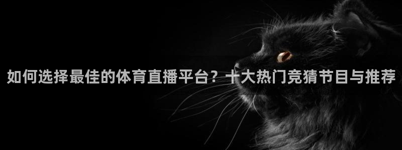 英超足球比赛直播雨燕直播：如何选择最佳的体育直播平台？十大热门竞猜节目与推荐